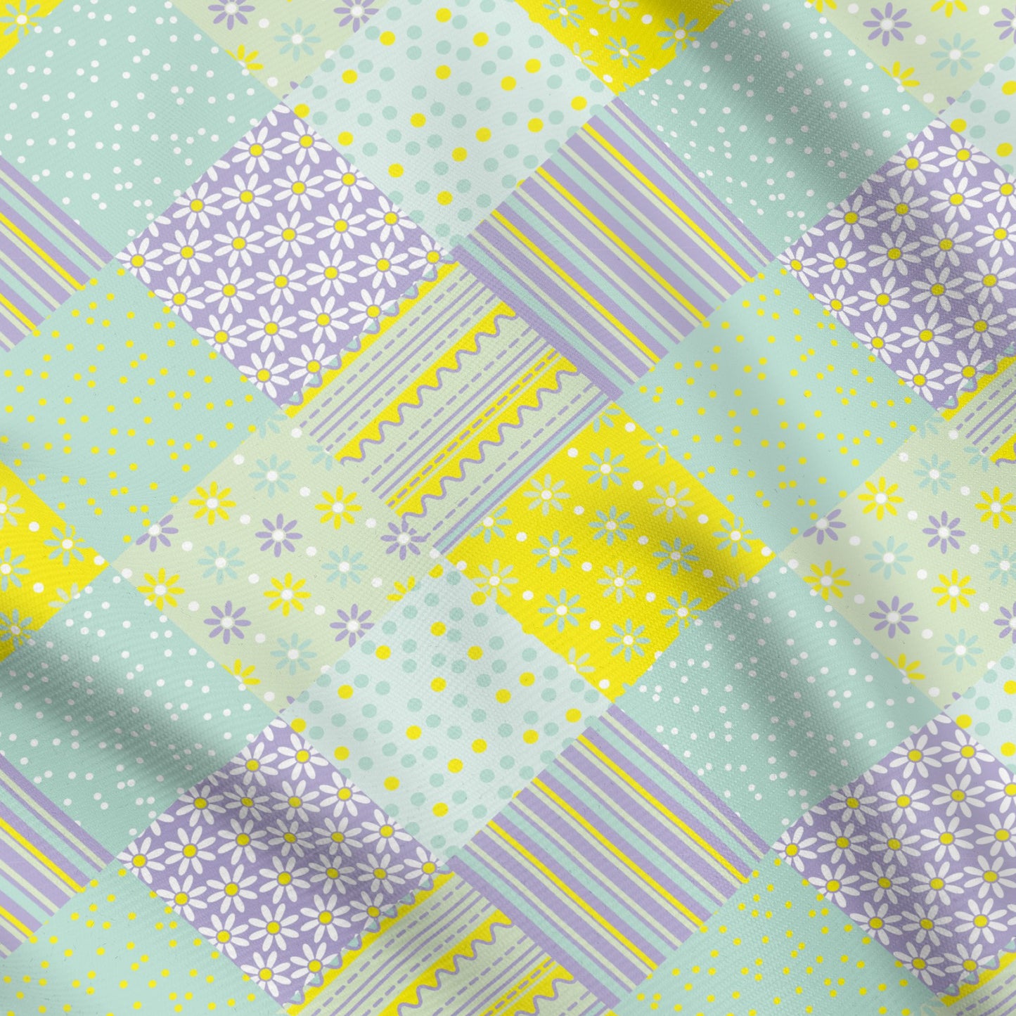 TFTA0249 Floral patchwork Mint