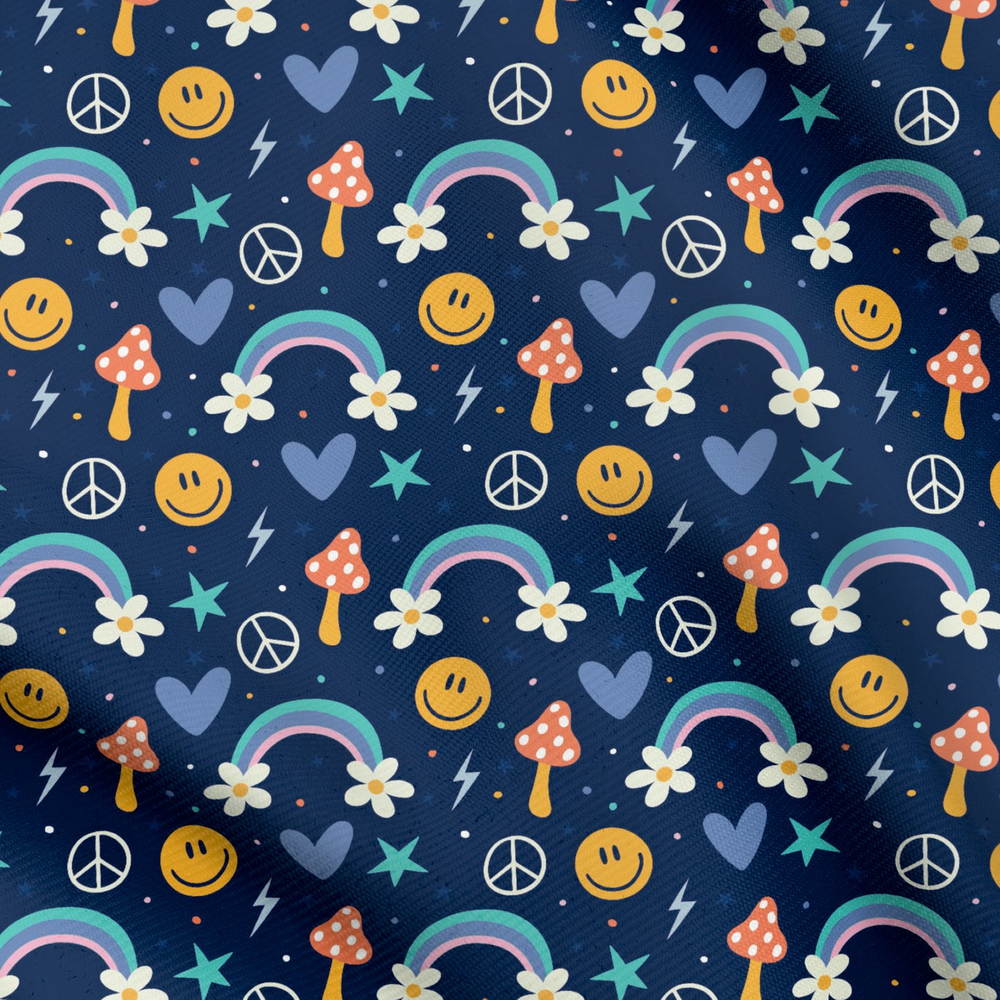 TFTA0241 Navy Rainbow Smile