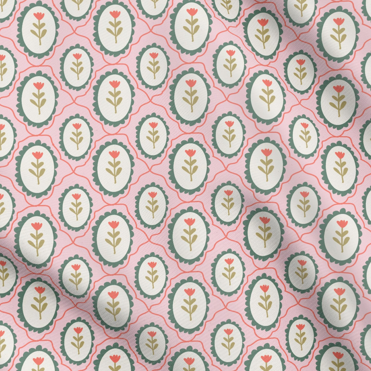 TFTA0243 Pink Oval Flower