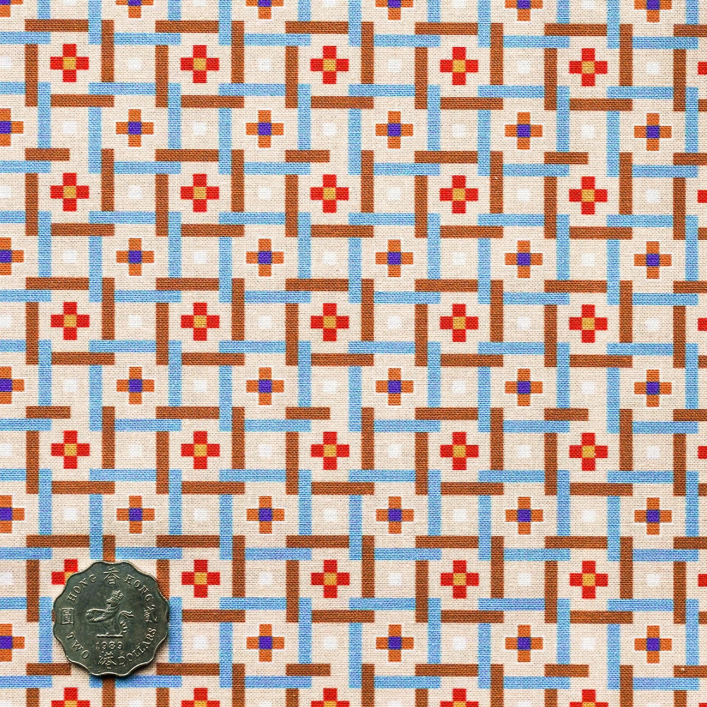 TFTA0217 Geometric abstraction Light salmon