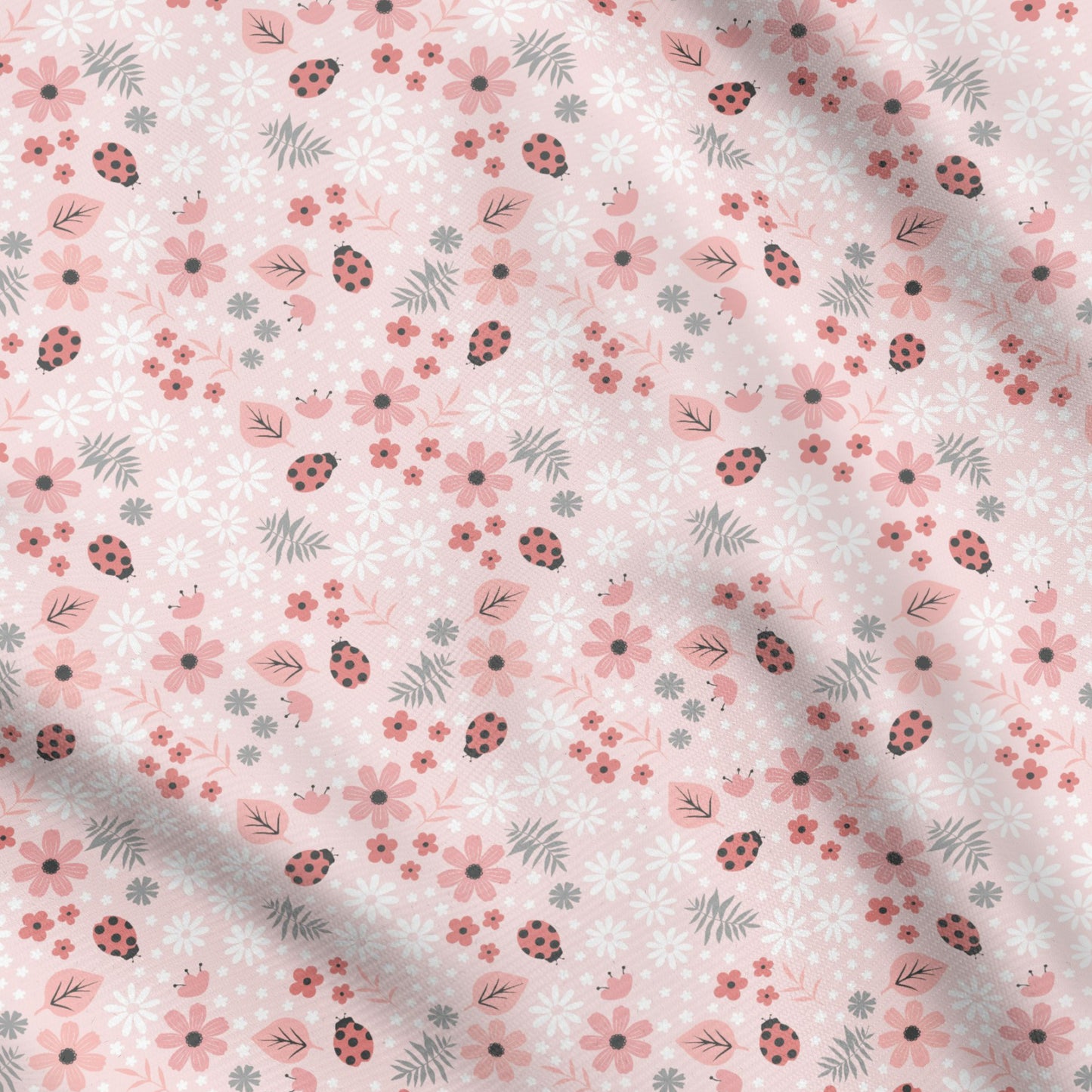 TFTA0237 Pink Ladybug Floral