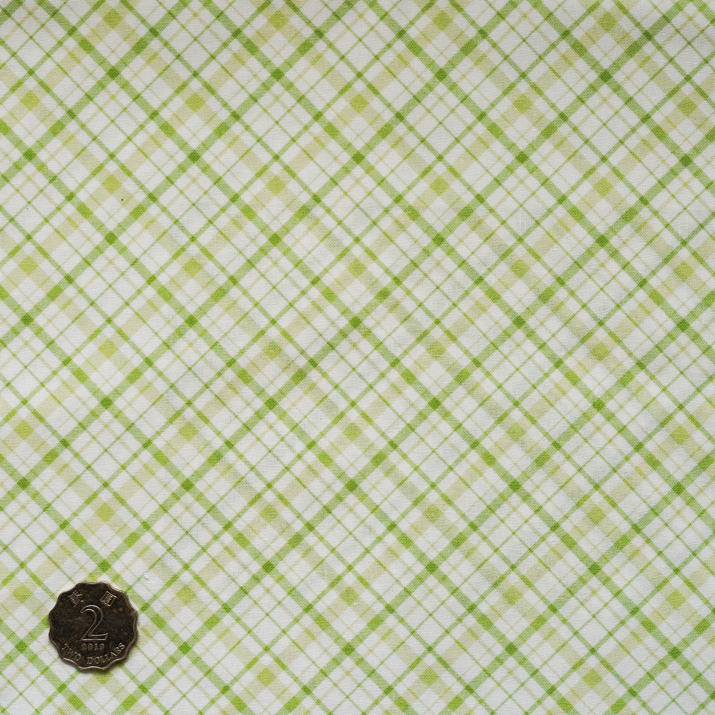 TFTA0207 Light Green Rhombus Checks