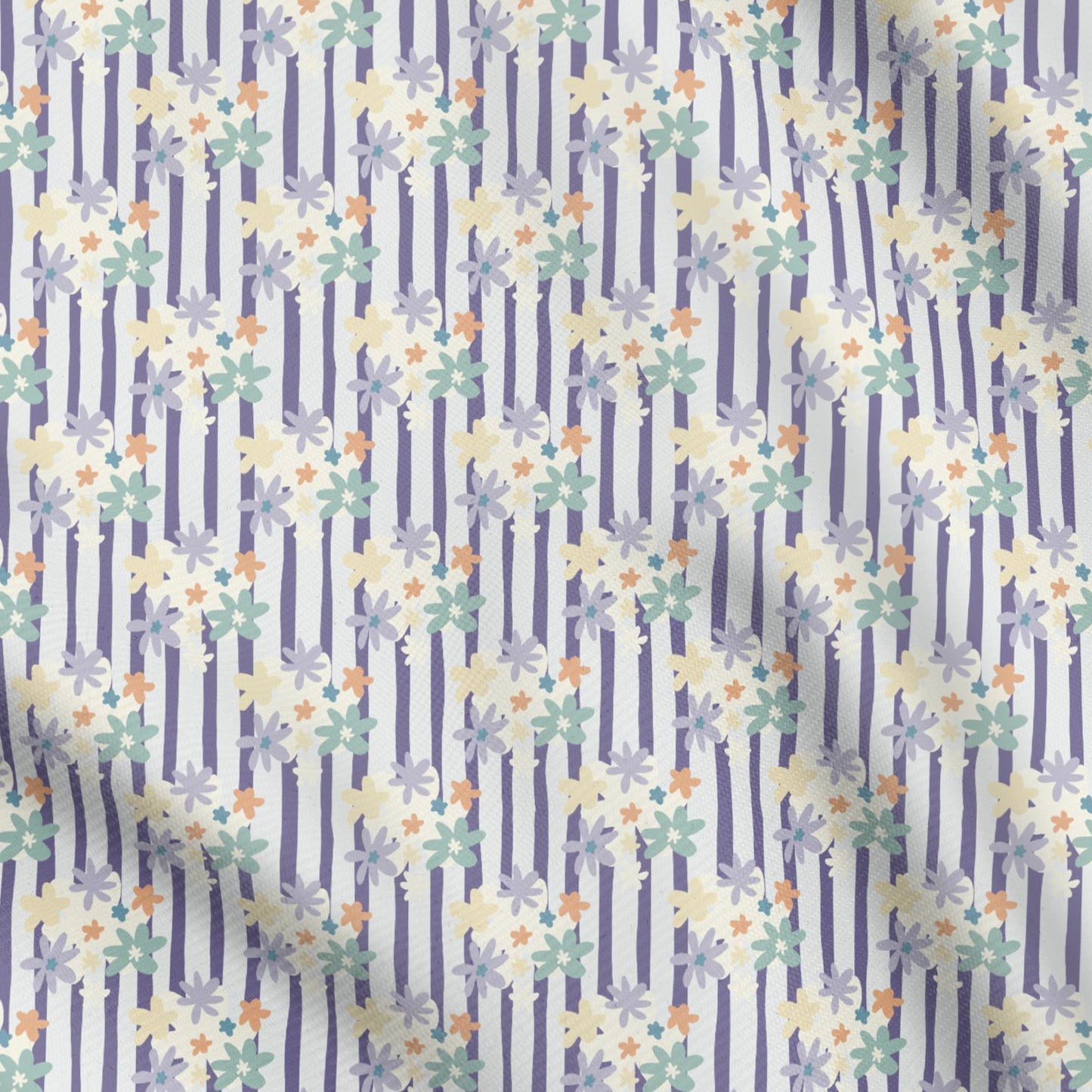 TFTA0232 Purple Stripe Flowers