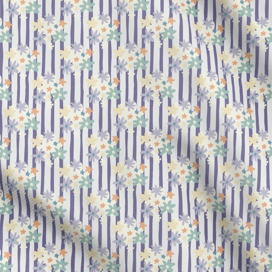 TFTA0232 Purple Stripe Flowers