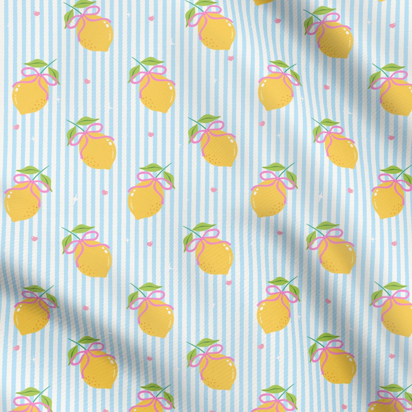 TFTA0258 Blue Stripe Lemon Bow