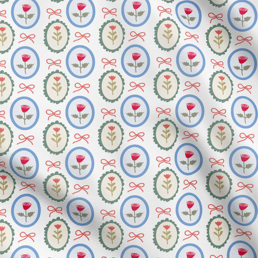 TFTA0244 Rose Oval Ribbon