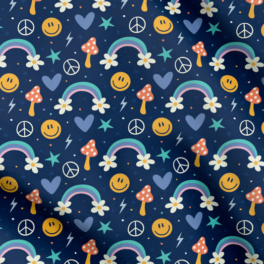 TFTA0241 Navy Rainbow Smile