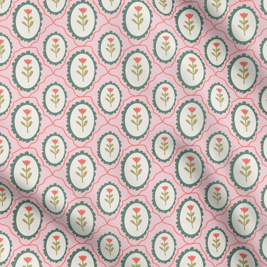 TFTA0243 Pink Oval Flower