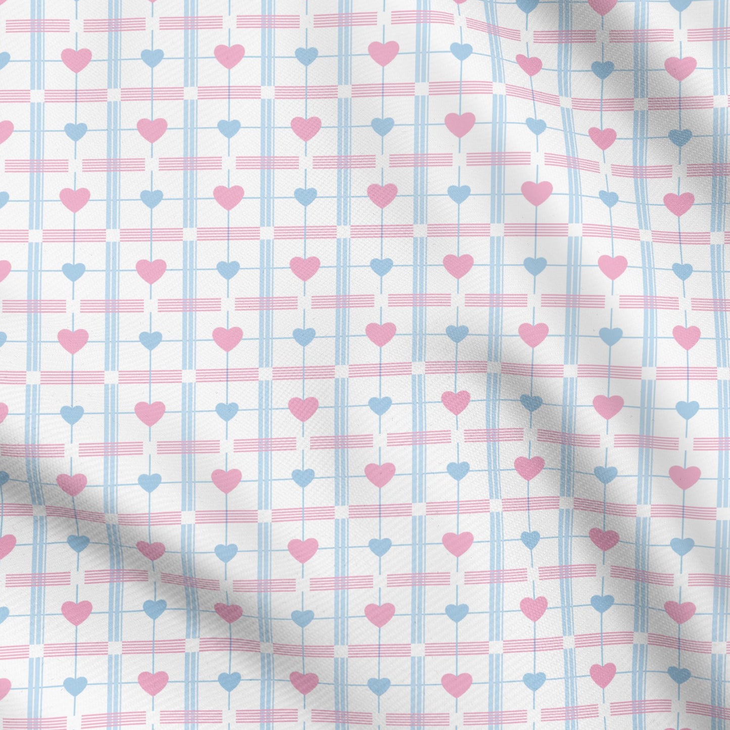TFTA0231 Pink Blue Hearts Check