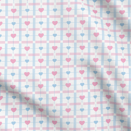 TFTA0231 Pink Blue Hearts Check