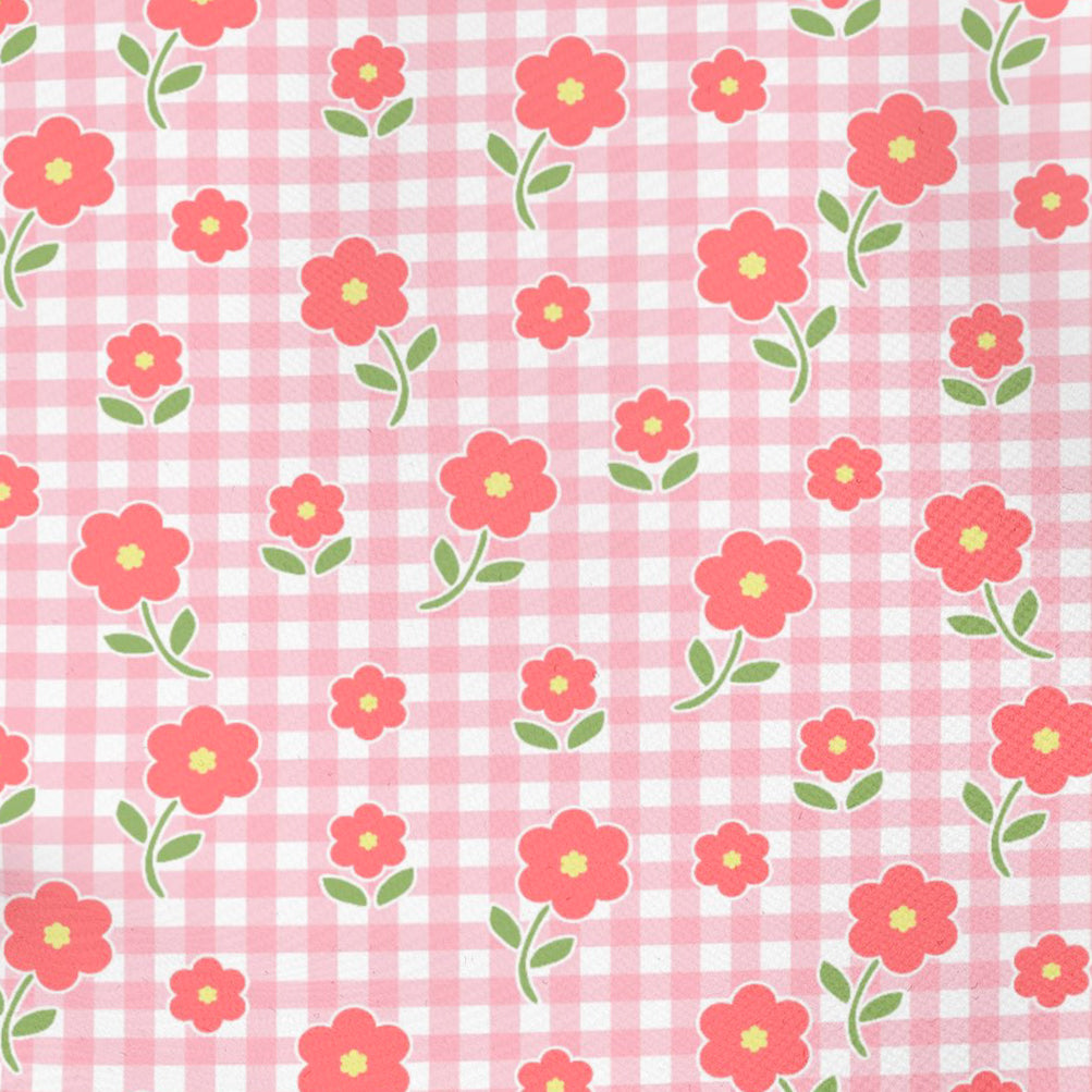 TFTA0224 Gingham Flower Pink