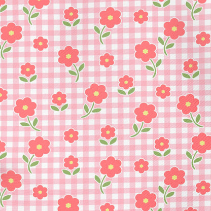 TFTA0224 Gingham Flower Pink