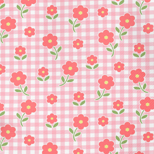 TFTA0224 Gingham Flower Pink