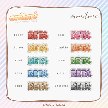 Personalised｜ombré tag - Monotone