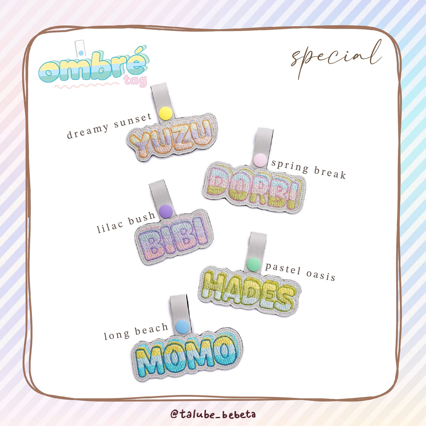 Personalised｜ombré tag - Special