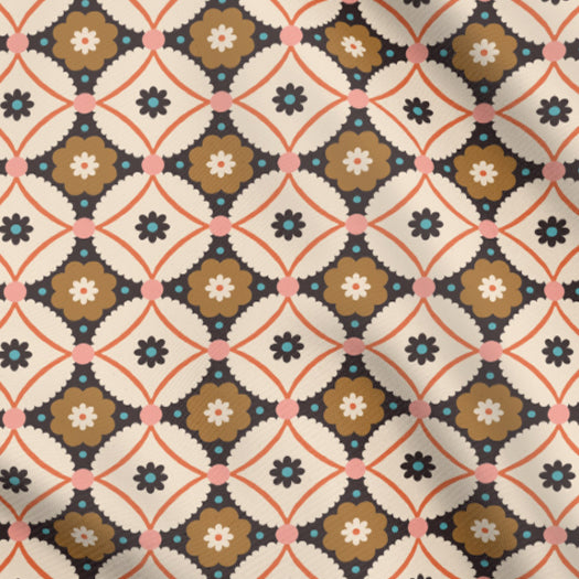 TFTA0247 Brown Diamond Floral