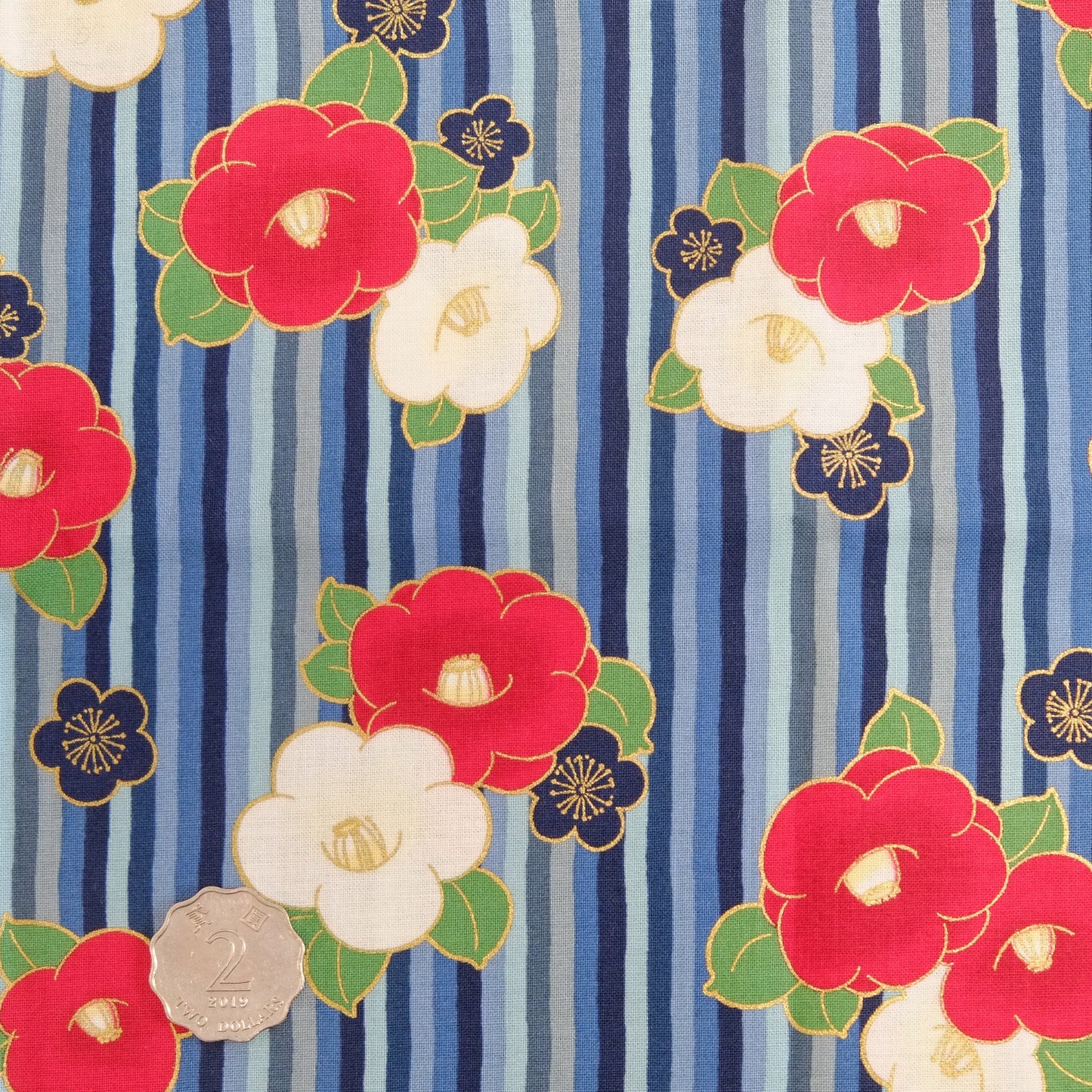 TFJP0128 Blue Stripe Plum Blossom