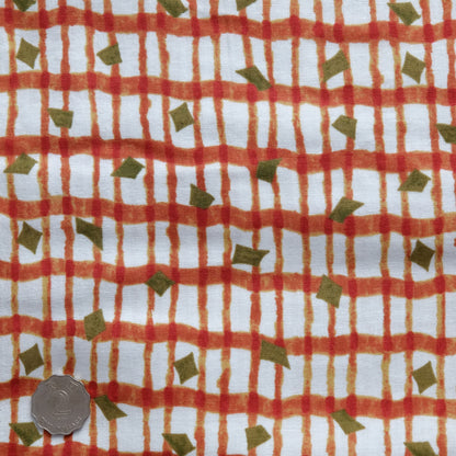 TFJP0142 Orange Watercolor check