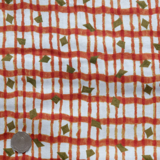 TFJP0142 Orange Watercolor check