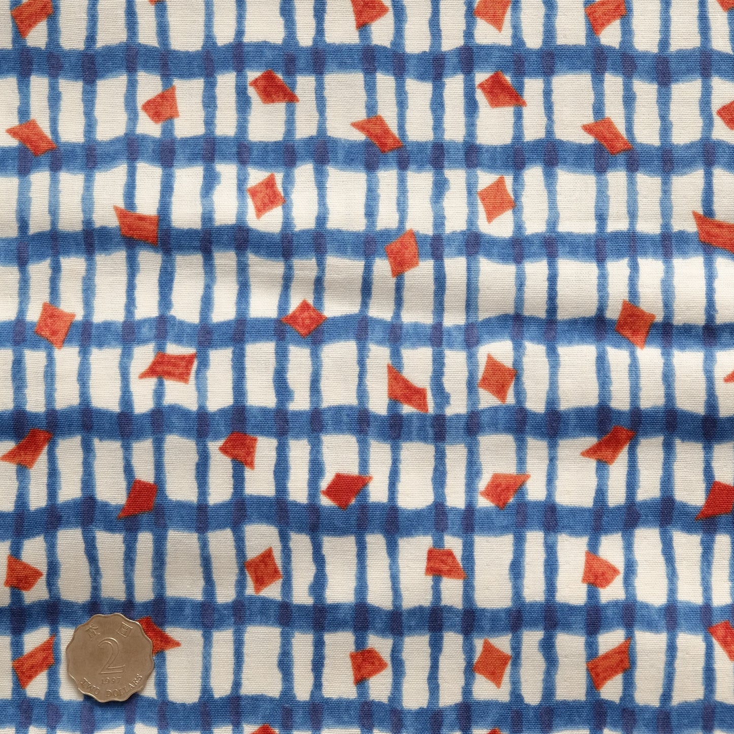 TFJP0143 Blue Watercolor check