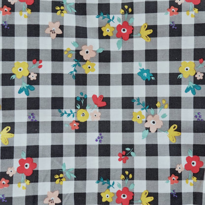 TFKR0145 Black/White check daisy