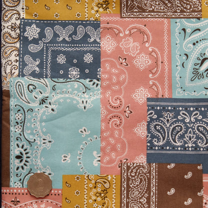 TFJP015 Pink patchwork paisley print