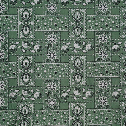TFJP0159 Green Paisley woven print