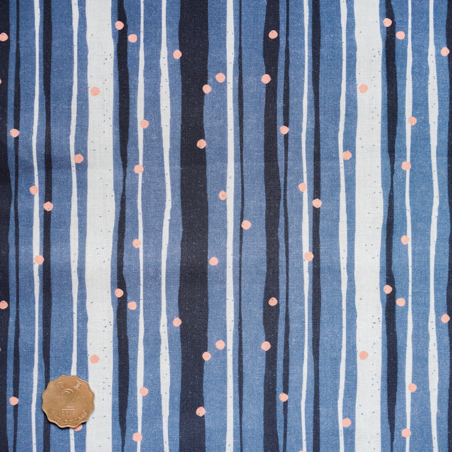 TFTA0179 Hand drawn Stripes Navy