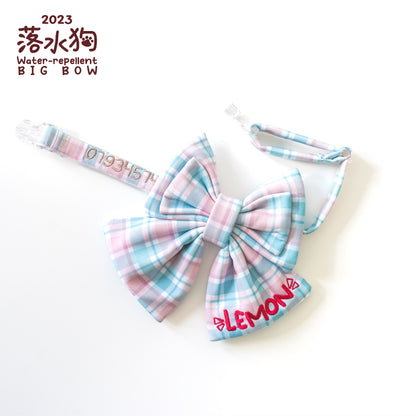 【2023落水狗】 Summer Checks - Water Repellent BIG BOW