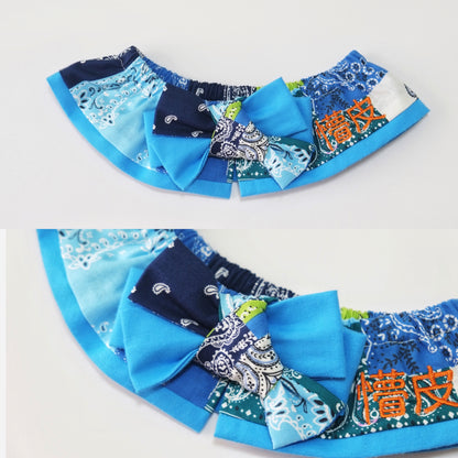 TFJP016 Blue patchwork paisley print