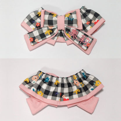 TFKR0145 Black/White check daisy