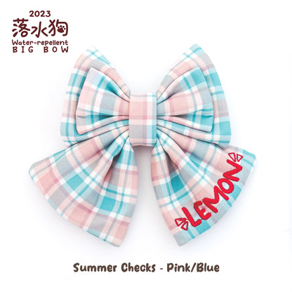 【2023落水狗】 Summer Checks - Water Repellent BIG BOW