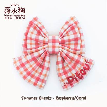 【2023落水狗】 Summer Checks - Water Repellent BIG BOW