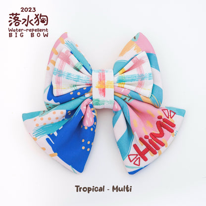 【2023落水狗】Tropical Checks - Water Repellent BIG BOW